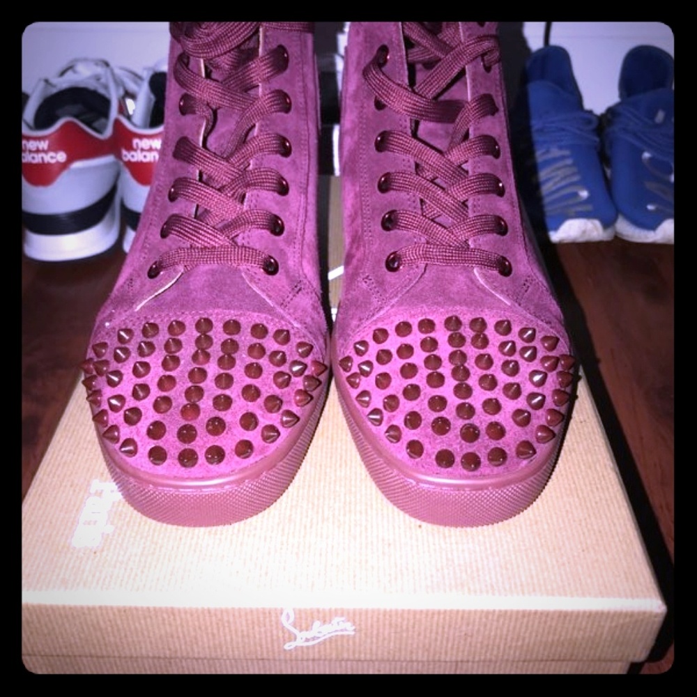 Christian Louboutin Louis Leather High-Top Sneaker